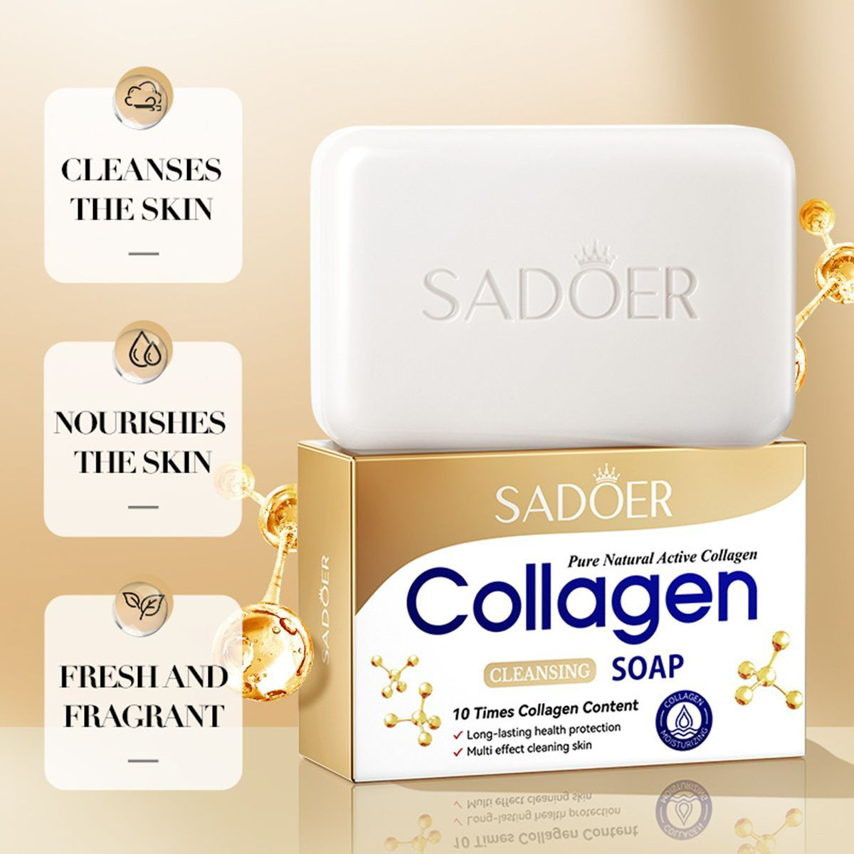 Collagen multi-effect cleansing soap handmade soap cleansing body soap
