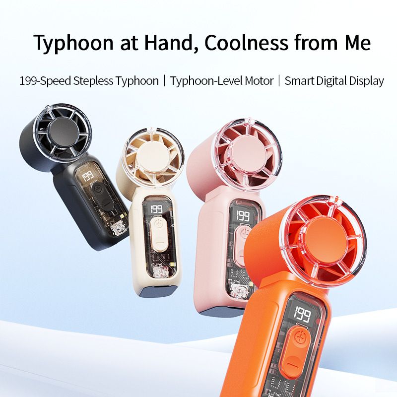 DF97 Mini Handheld Pocket Fan, High Speed Turbo Powerful Wind Rechargeable Cooling Fan, Compact Portable Small Fan with Long Lasting Battery for Outdoor Travel Camping Daily Use