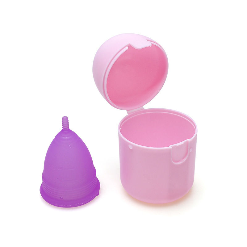 Silicone Menstrual Cup, Can Be High Temperature Sterilized Storage Box Female Menstrual Care Products Menstrual Cup (commodity: 1 menstrual cup + 1 menstrual cup disinfection storage box)