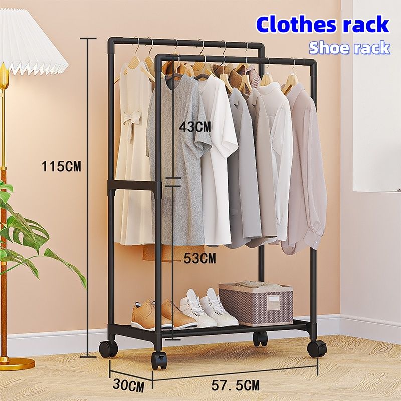 Clothing rack, simple drying rack, multifunctional shoe and hat storage rack, bedroom, folding, splicing, storage rack