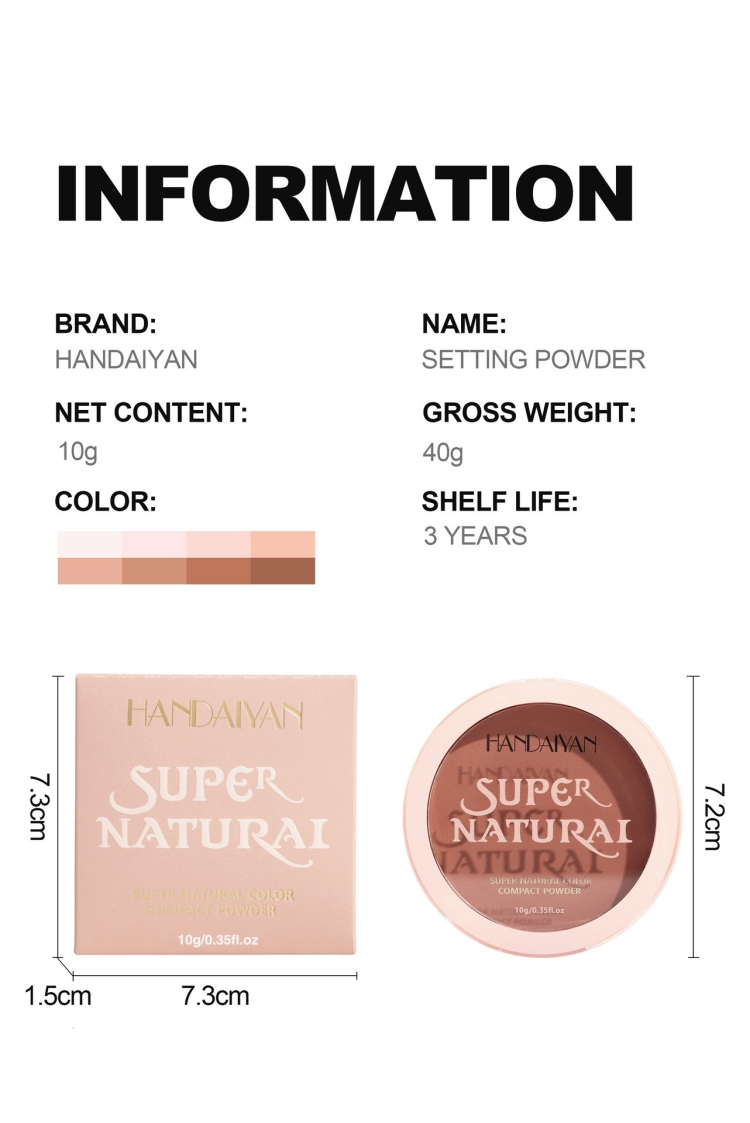 Powder female gentle and bright Powder Oil control waterproof lasting Moisture Concealer No card powder No makeup removal CRRSHOP women Waterproof, makeup setting, and not easy to fade ladies beauty care Makeup foundation present