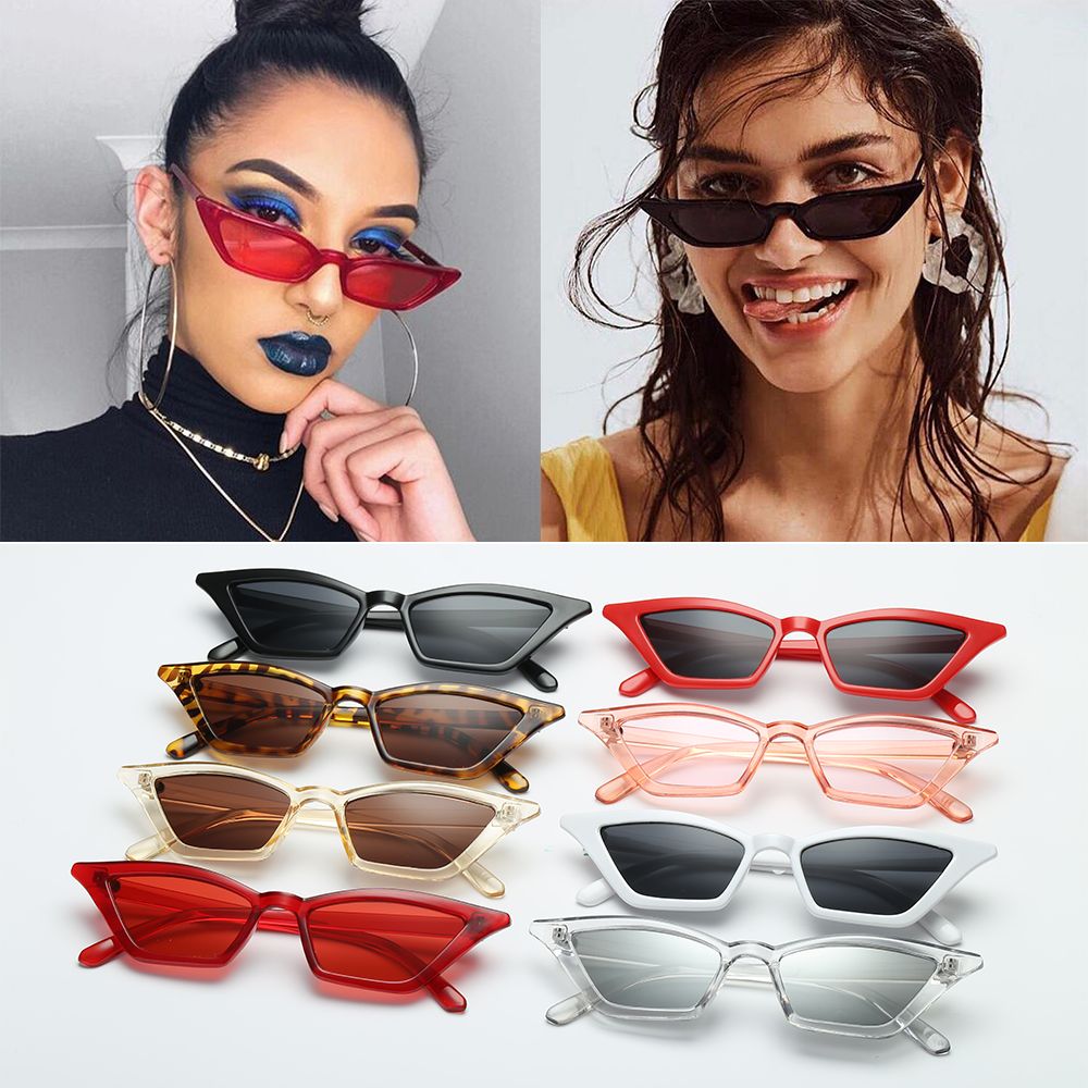 New Cat Eye Sunglasses Women Brand Design Retro Colorful Transparen