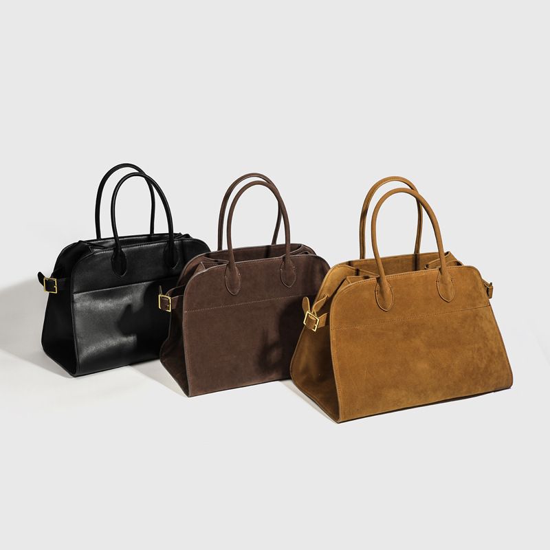 Large Capacity Suede Tote Bag, Trendy Matte Leather Handbag, Versatile Shoulder Purse for Daily Commute

