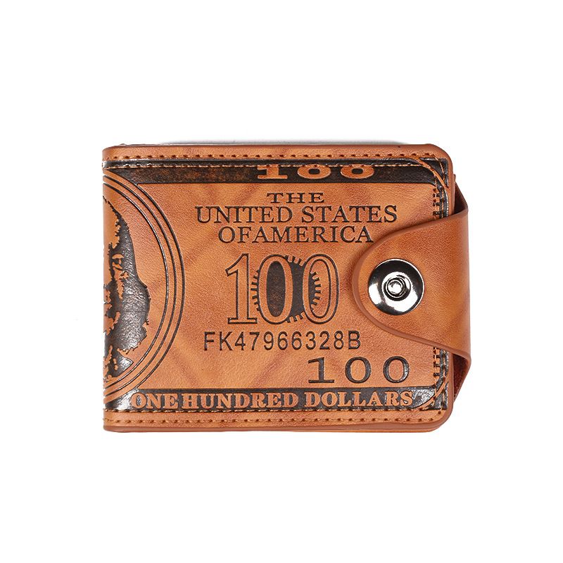 Men's Wallet with US Dollar Pattern – Bestselling Ultra-Light PU Wallet, Multifunctional Vintage Style with Multiple Card Slots and Premium Look