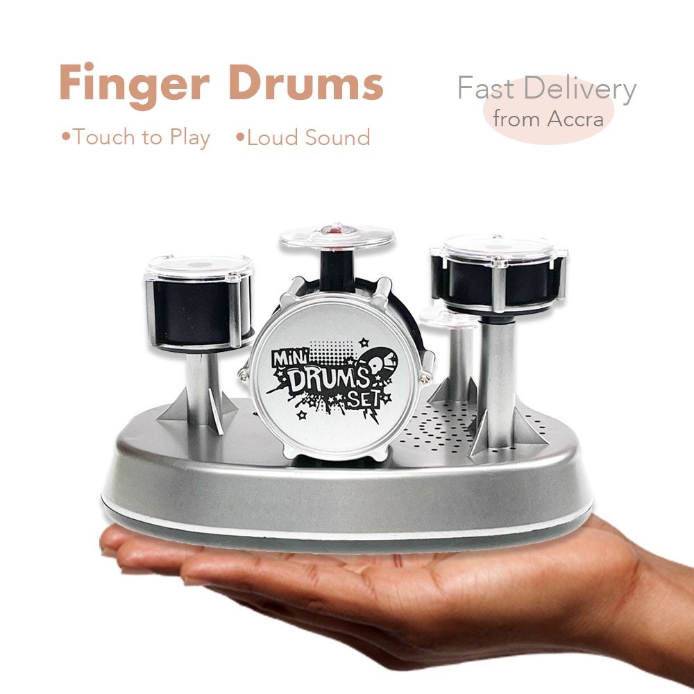 Finger Drums, Mini Drum, Rock Drum Set, Toy for Kids, Touch to Play, Boys, Girls, Gift