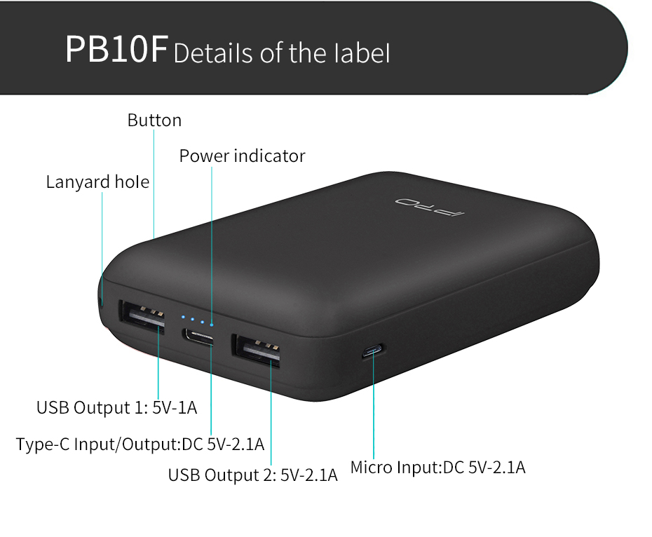 IPRO PB10F Power Bank 10000mAh Portable Charger For Samsung Xiaomi mi Mobile External Battery Powerbank 10000 mAh Powerbank Phone