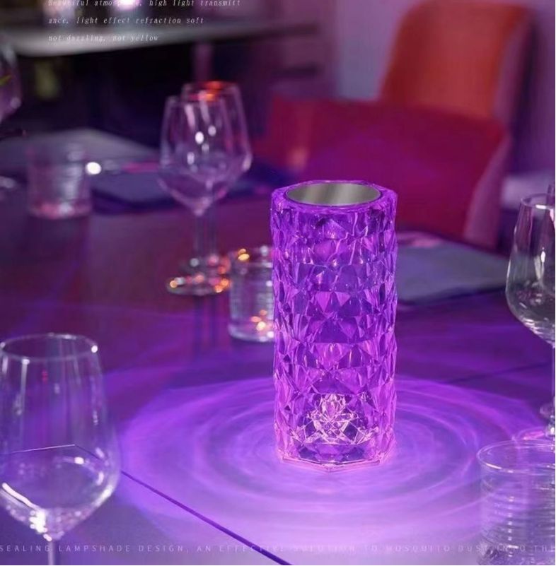 Creative RGB rose lamp bedroom internet red atmosphere decorative lamp USB charging touch nightlight