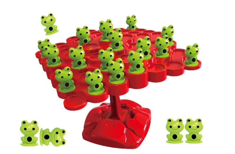 Montessori Math Toy Balancing Board Puzzle For Kids Frog Balance Tree Educational Parent-child Interaction Tabletop Game Toys