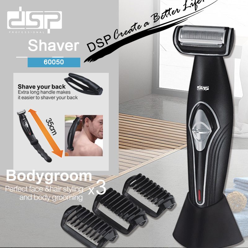 Electric shaver set with replaceable blade head, washable and rechargeable men's razor, foldable and waterproof shaver