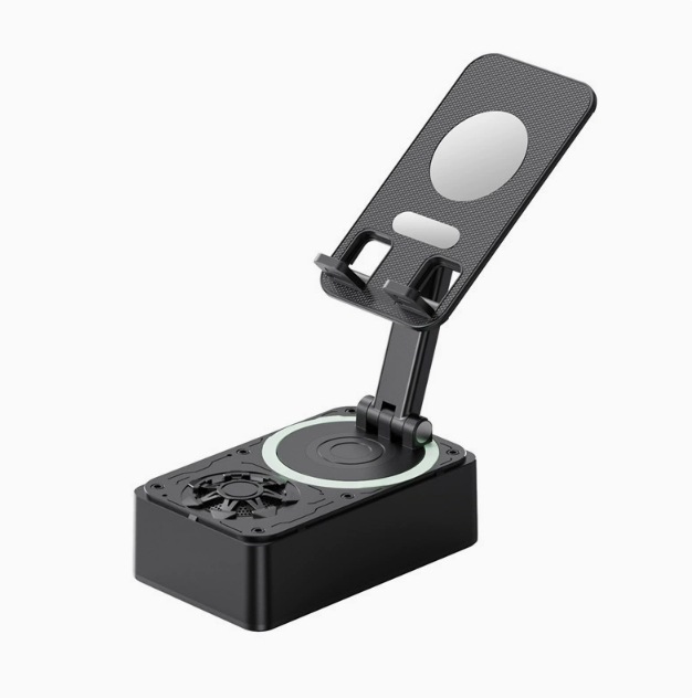3-in-1 Wireless Bluetooth Speaker with Power Bank & 360° Rotating Phone/Tablet Stand