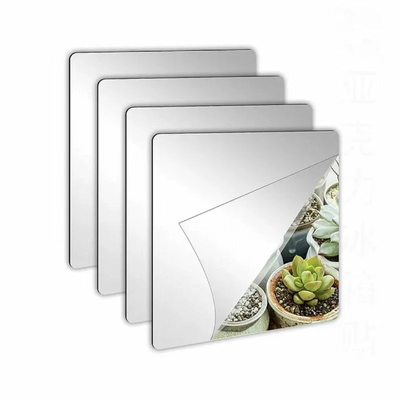 Unbreakable mirror 20*20cm,30*30cm Acrylic mirror wall stickers, self-adhesive full body mirrors, dressing mirror stickers CRRSHOP Wall stickable Soft mirror