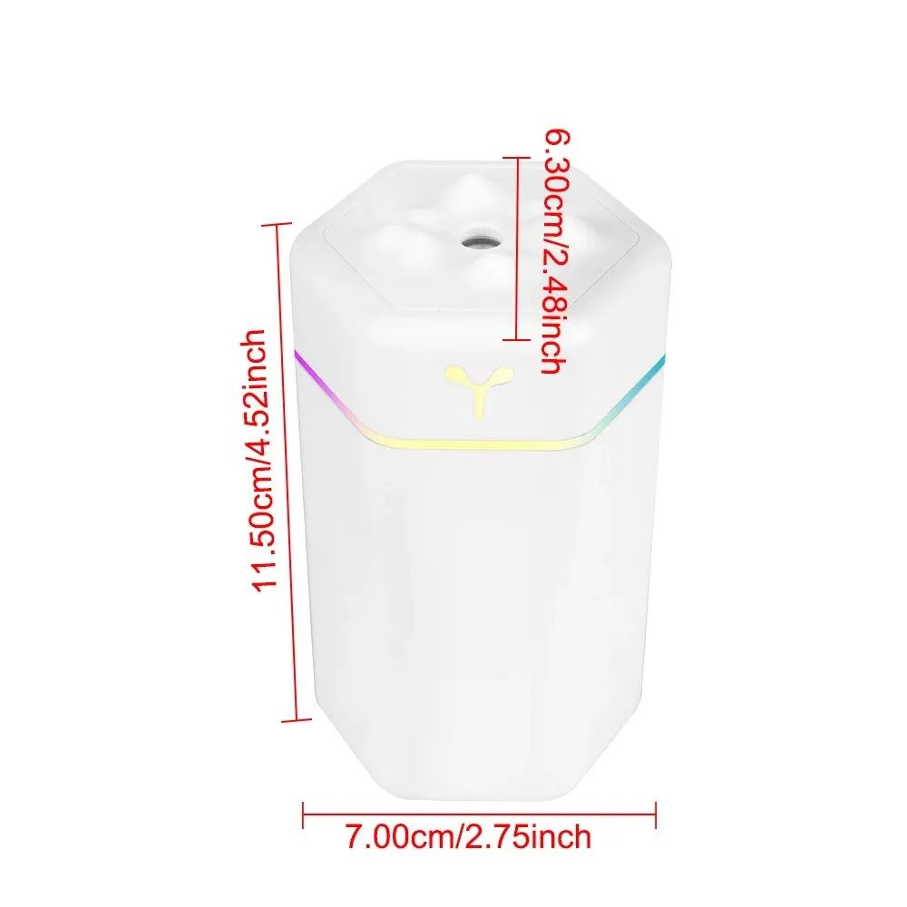 6Y Electric Air Humidifier with Colorful Night Light For Home Car Cool Mist Sprayer Portable USB Aroma Diffuser