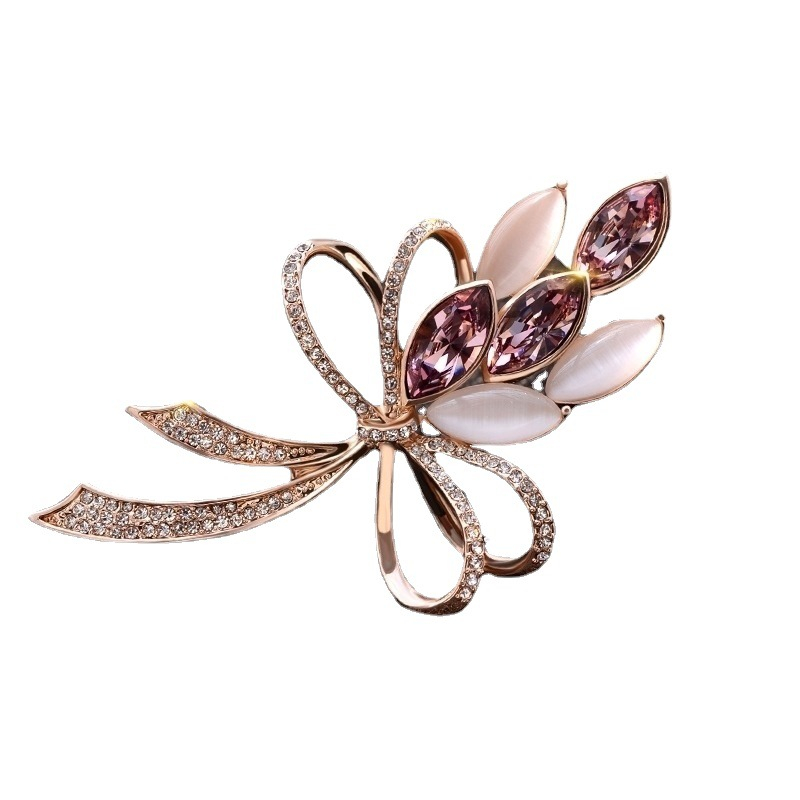 stone flower brooch pin clothing accessories brooch women's rhinestone brooch