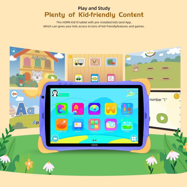 HOMII PLAY & LEARN KID 10 64GB ROM 2GB 3G VOICE CALL 10.1" BIG SCREEN TABLET 