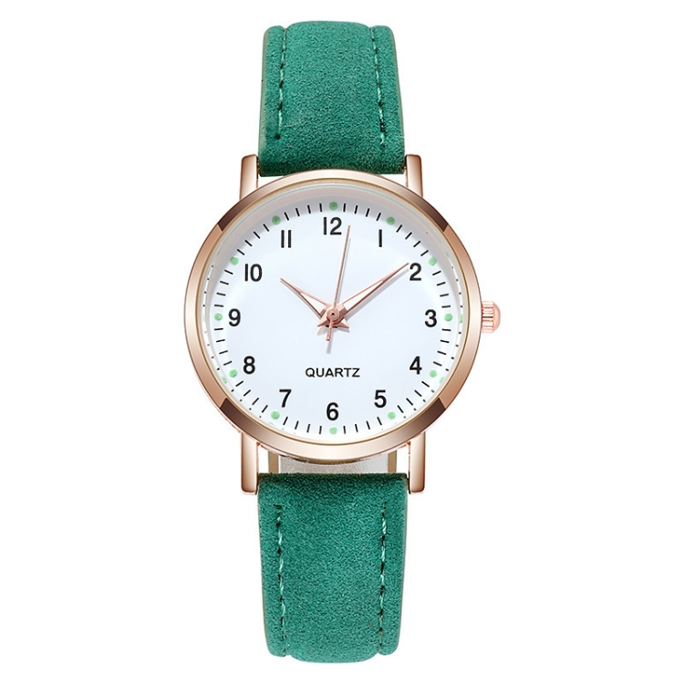Female Luminous watch leisure time fashion girl Wrist watch Noctilucent light Belt Women's quartz watch CRRSHOP white red purple green blue black pink brown grey watchgreen