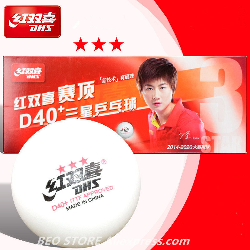 3 Star D40+ Table Tennis Ball 3-STAR New Material ABS Seamed Poly Plastic Original DHS Ball 3 Star Ping Pong Balls