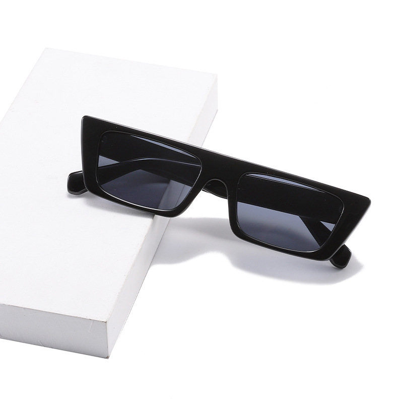 9376 Small Rectangle Women Sun Glasses Men UV Shades Retro Square Black Sunglasses 2023 Luxury Glasses Fashion Jelly Color Sunglasses