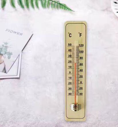 Wooden thermometer measuring indoor and outdoor wooden thermometer
