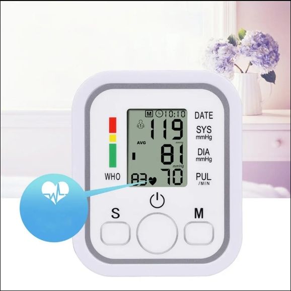 Portable Tonometer Digital Tensiometer Heart Rate Monitor Arm Blood Pressure Monitor BP Equipment Automatic Professional Medical
