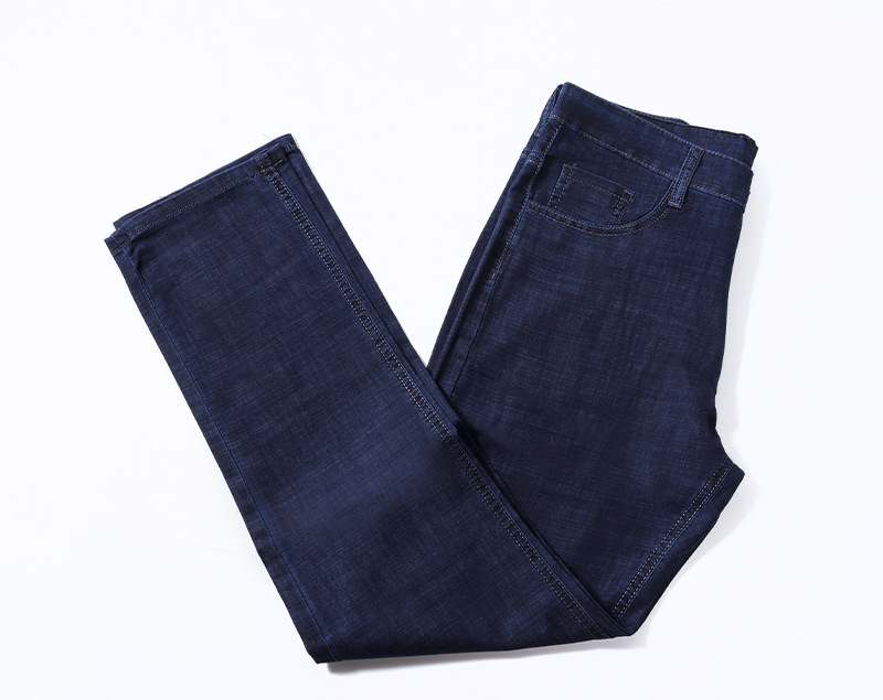 Summer micro elastic cotton thin solid color mid-waist casual jeans  pants