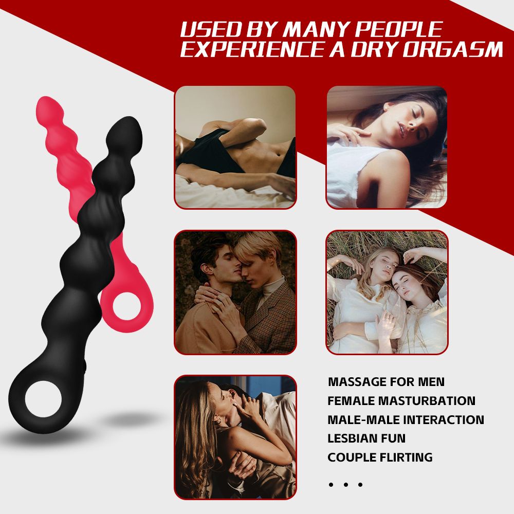 YY810 Anal Beads Sex Toys for Men, Anal Vibrator with Pull Ring Design Adult Toys Prostate Massager with 2 Powerful Motors & 12 Vibrating Modes, Male Sex Toys Dildo Anal Butt Plug for Men Women Couples