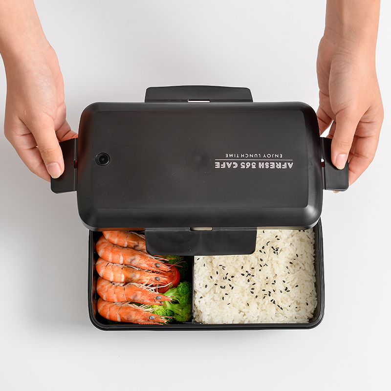 Microwave Heated Bento Box, Leak Proof Lunch Box, On-the-Go Meal Fruit Snack Packing Container