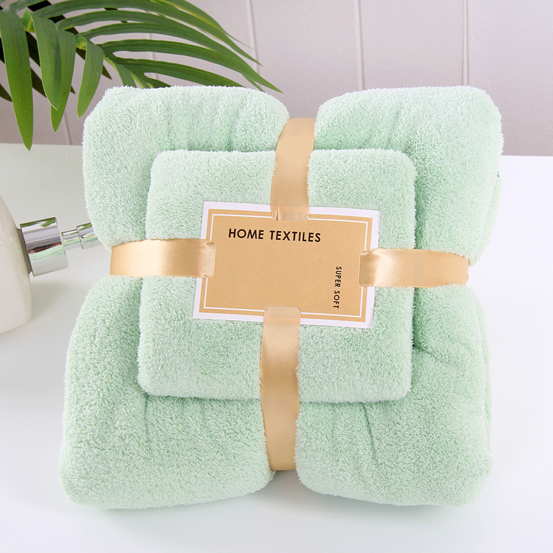 Coral Fleece Absorbent Hair Swimming Face Hand Bath Towel Sets Microfibre Towels Bathroom Towels Microfiber Set
