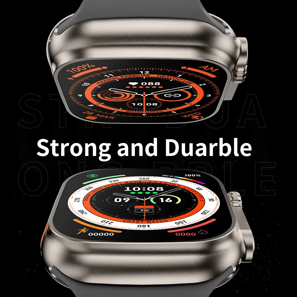 NEW U8 Ultra Smart Watch Ultra Series 8 NFC 49MM Men Women Smartwatch Bluetooth Call Waterproof Wireless Charging HD Screen for Apple