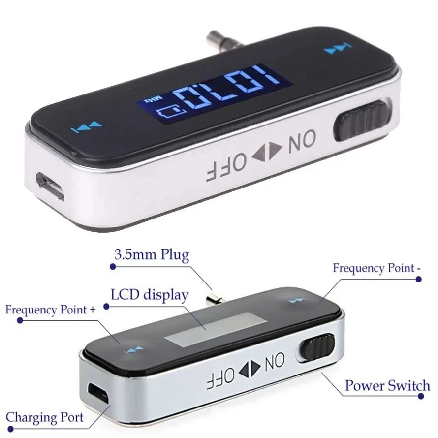 3.5mm Wireless Mini Transmitter In Car Kit Music Audio FM Transmitter For iPhone 4 5 6 6S Plus Samsung iPad MP3 Handsfree
