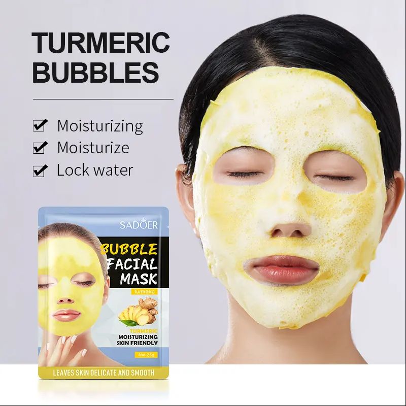 Turmeric Skincare Set Anti Acne Dark Spot Whitening Private Label Soap Serum Scrub Cream Facial Wash face Skin Care SetBubbles mask