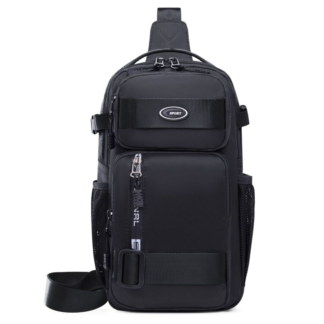 Men's Chest Bag Large Capacity Waist Bag Personalized Trendy Cycling Hiking Bag Fashionable Shoulder Bag