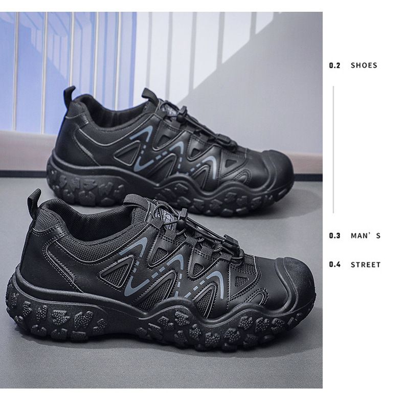 2024 autumn new men's shoes Korean version of fashion shoes Pop shoes casual shoes outdoor mountaineering men's sports shoes 075