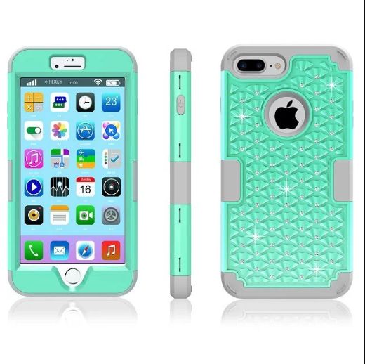 iPhone 7PLUS case, iPhone SE Case 3in1 Hybrid High Impact Soft Silicone Shockproof Hard PC Protective Case Cover for Apple iPhone