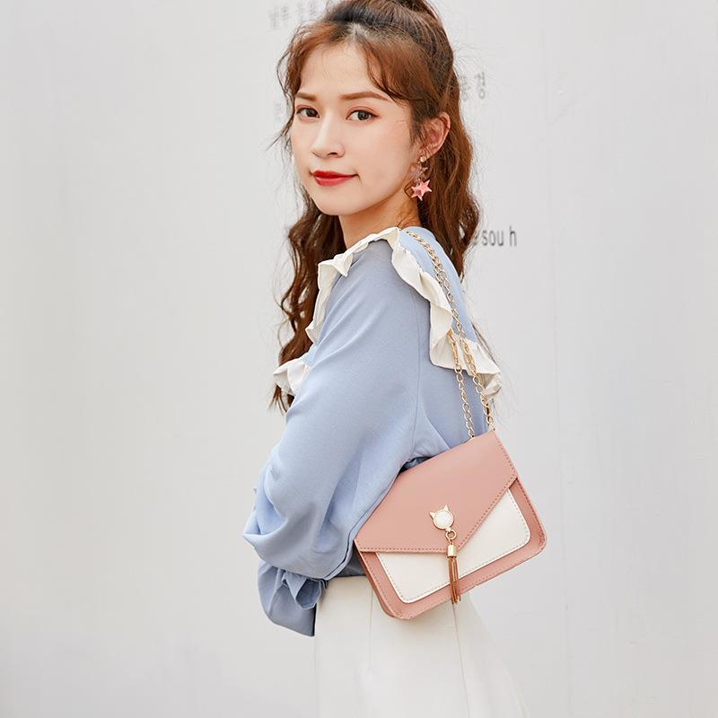 Fashion all-match change ins small square chain one-shoulder women's bag messenger junior high school students Korean version of the net red