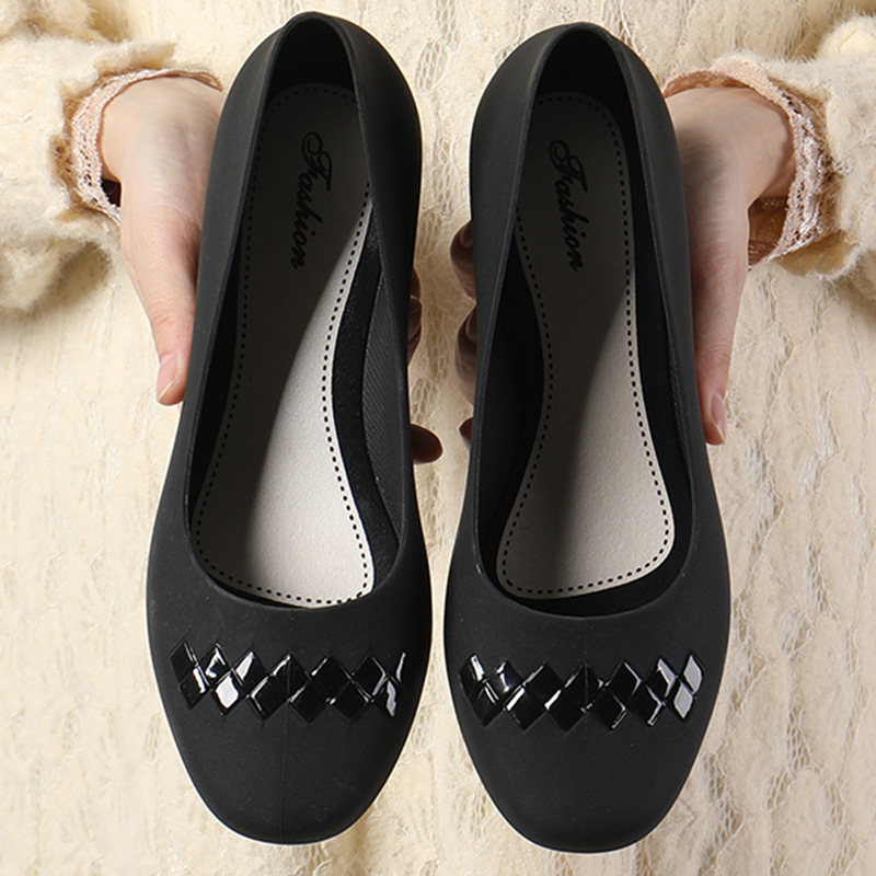 women's sandals, non-slip flat work shoes, elegant girls' single shoes, block heeled non-slip casual shoes