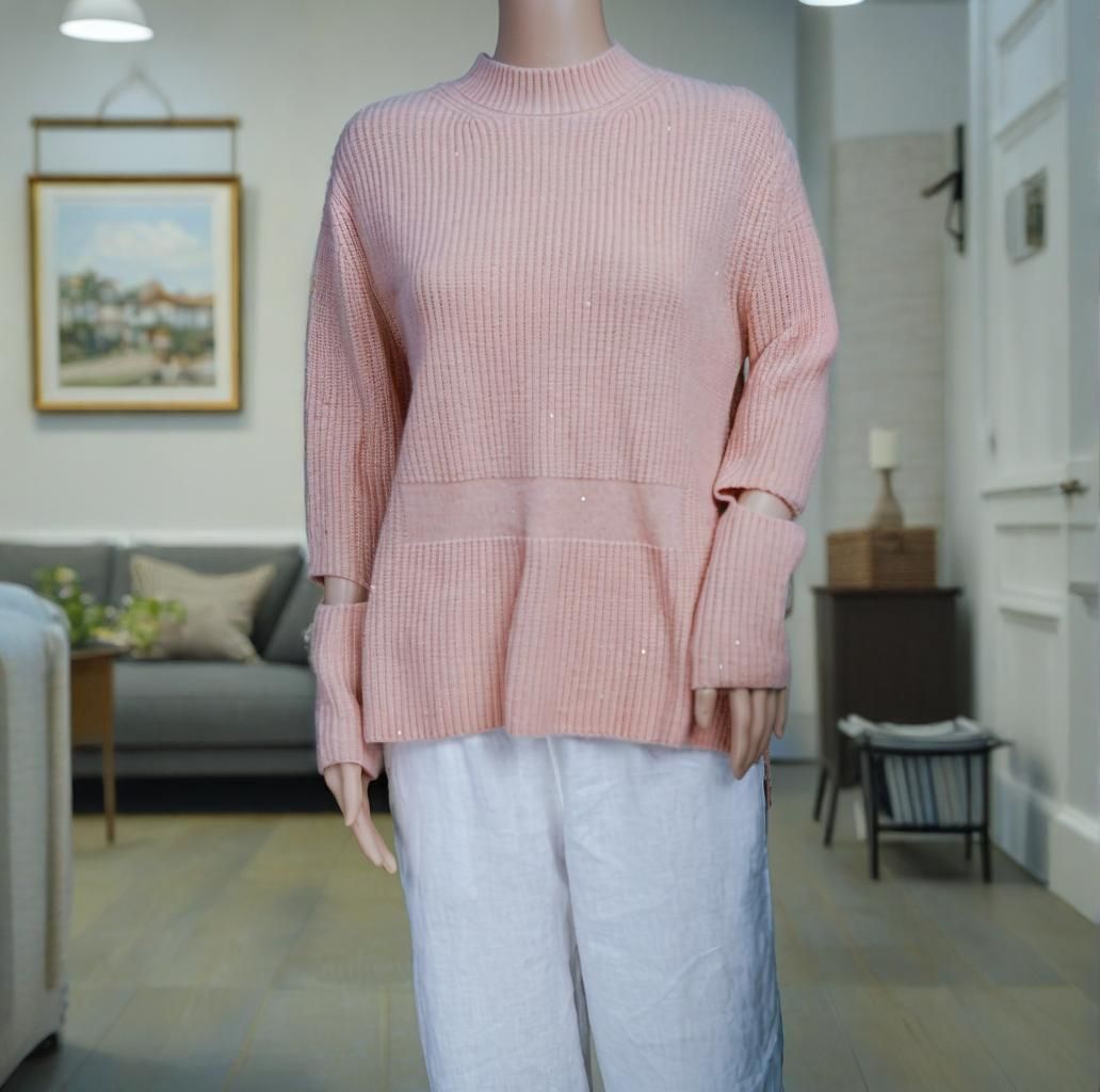Wool knit Sweater Round Women's Sweater