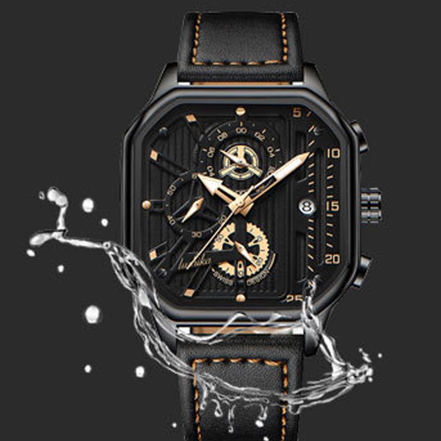 Fashion Men's Watch  Simple Men's Watch with Belt Pin Buckle, Quartz Watch