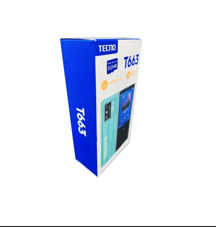 Tecno T663 Dual Sim - 2MP Camera - 64MB RAM + 128 MB ROM - Super Bright Flash Light Torch FM Radio-  Bluetooth connectivity - Wireless FM radio - 2400mAh Long Lasting Battery