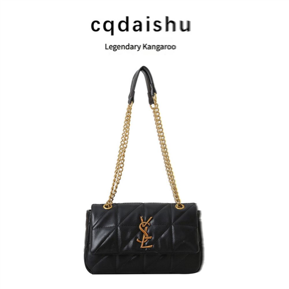 Bag Women's 2025 Spring/Summer New Style High end Ling Ge Bag Small Fragrant Texture Chain Bag Single Shoulder Diagonal Span Bag Trendyblack