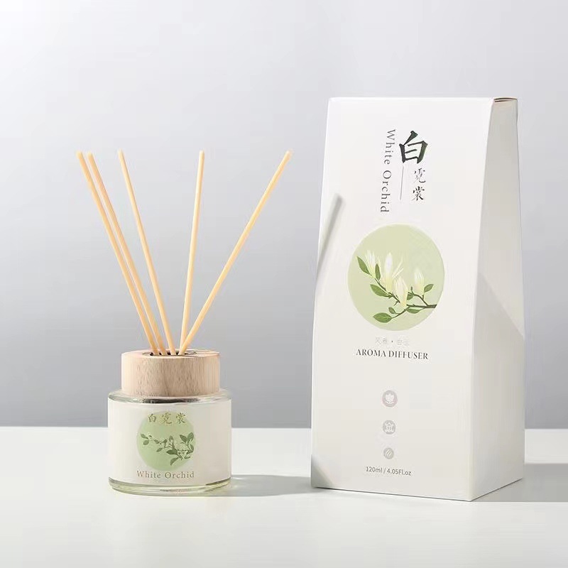 0714-5 Lacey wood cover essential oil fragrance aromatherapy indoor gardenia deodorant freshener perfume ornament glass diffuser