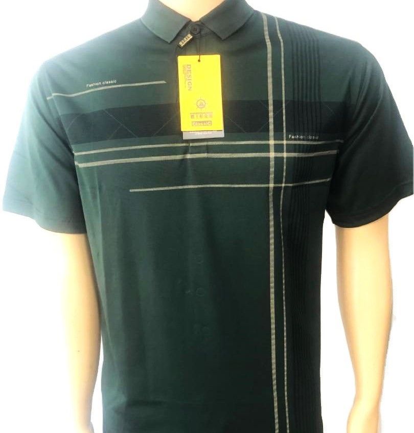  Men Fashion Casual Regular Male Print short Sleeve Turn-Down Collar T-shirts Clothing
