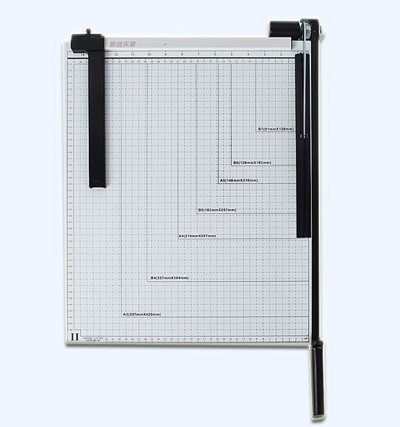 Paper Trimmer Guillotine Metal Base A3 Stack Paper Cutter Heavy Duty 18 Inch with Guard Rail Safety Blade Lock ZEQUAN, 10-Sheet Capacity, Guillotine Paper Slicer Cutter for Office Home School
