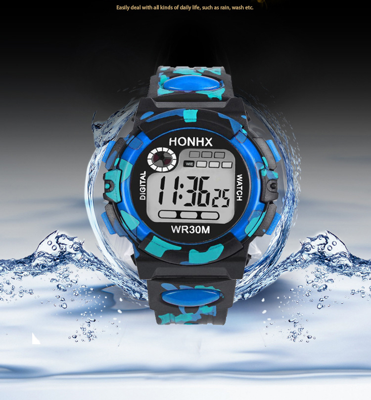 Outdoor Multifunction Chidren Digital Watches Boys Girls Child Rubber Sports Electronic Wrist Watch Kids LED Date Clock Reloj