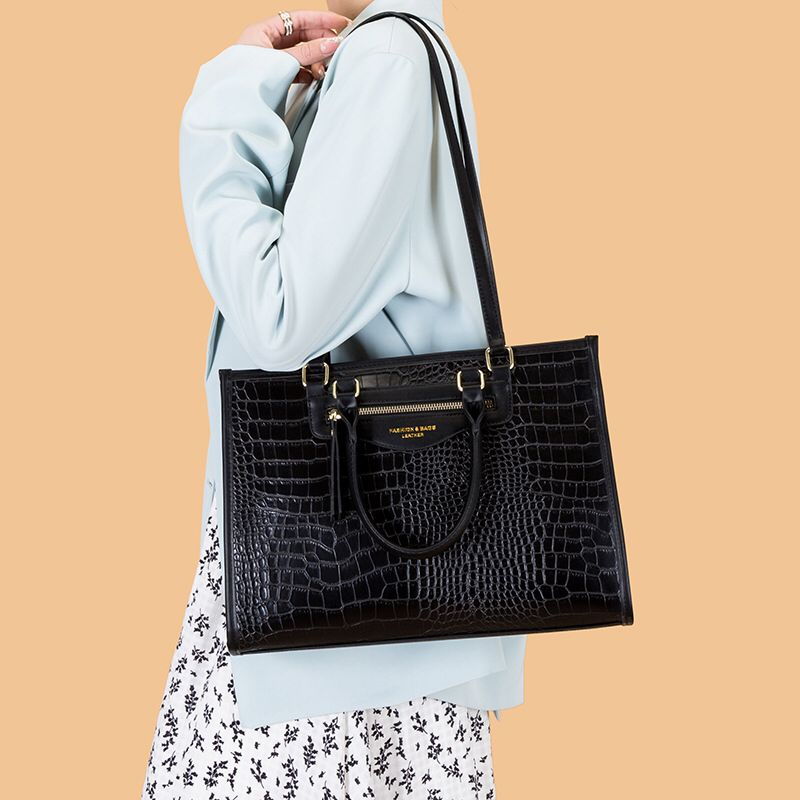 Cross-border Women's Bag Handbag Fashion Three-piece Bag Handbags Textured Shoulder Bag Crocodile Pattern Female Bag