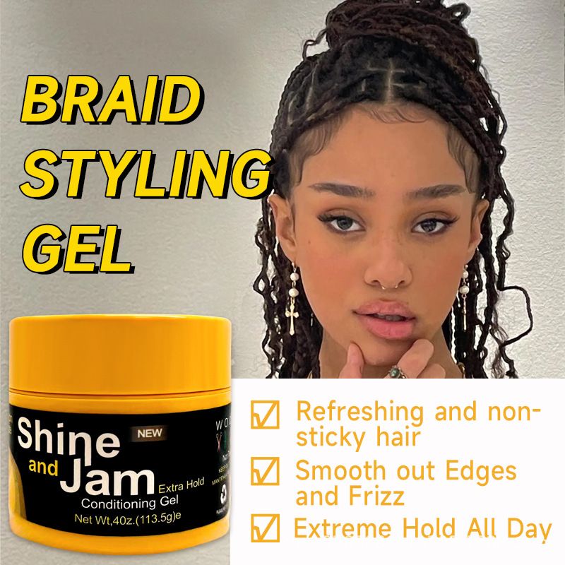 Hair Care Shine and Jam wax hair styling products gel edge control Shine and Jam Hair editing gel CRRSHOP beauty care hair dressing Hair wax 4 OZ, 8 OZ 