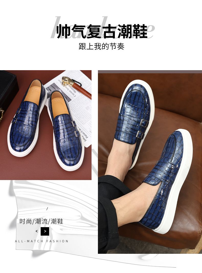 Men's summer breathable 2025 new style casual one-step loafers, men's business formal leather shoes