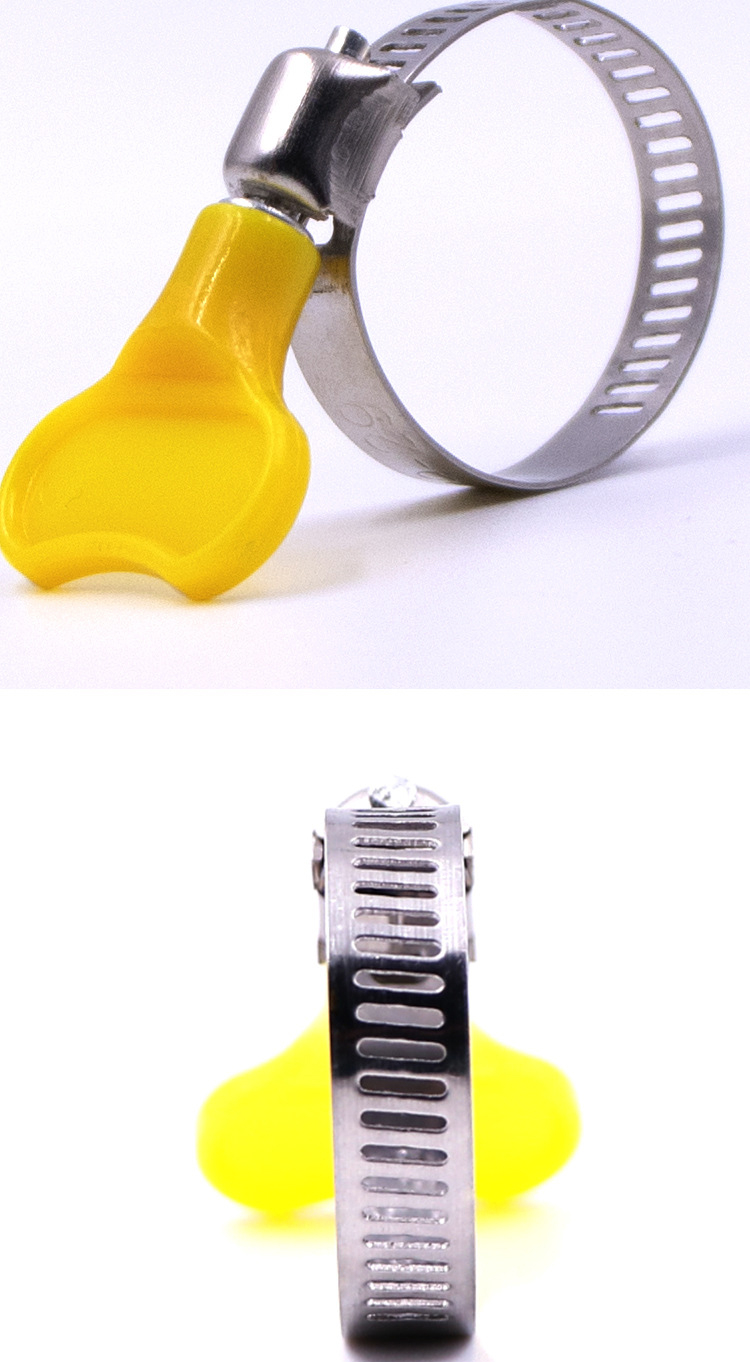 12pcs Automobile oil pipe hose clamp plastic handle hose clamp stainless steel hose clamp clamp buckle water pipe clamp leather pipe buckle clamp gas pipe hose clamp