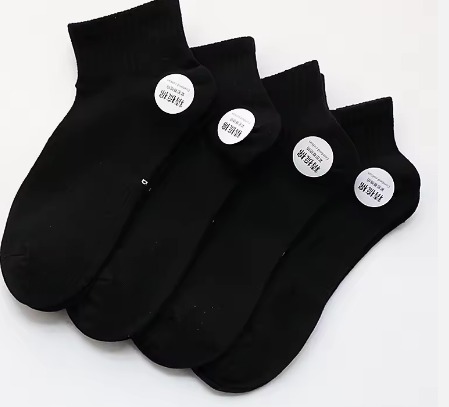 Soft Feeling Retro Casual Anime Cozy Socks for Kids Black Socks