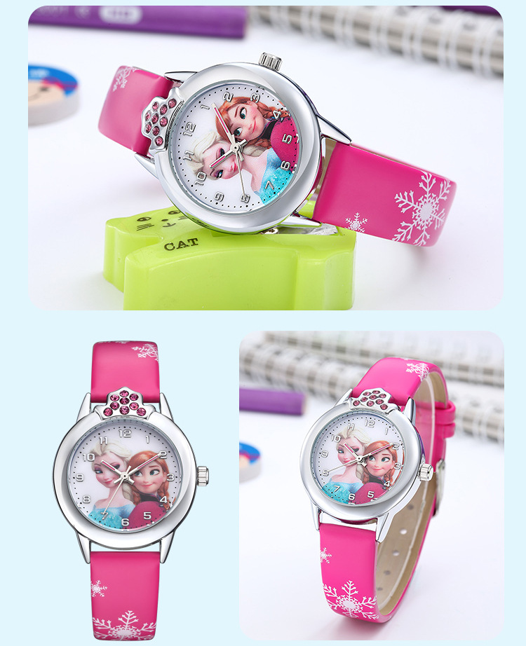 Waterproof Children's Cartoon Watches Snow White Spiderman Silicone Watch Kids Fashion Watch Frozen