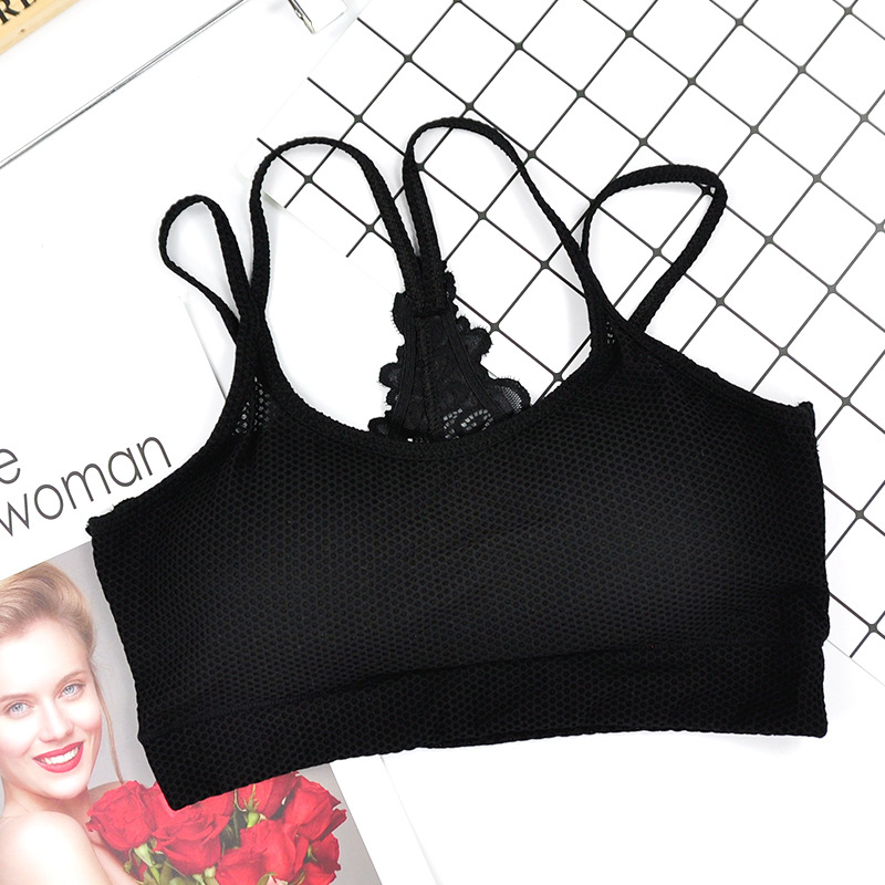 H-9918 women's lace seamless bra comfortable sexy girl with chest pad vest without underwire